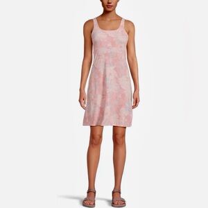 COLUMBIA PFG ‘Freezer III’ Tank Dress with Subtle Floral Print, EUC, Sz.L